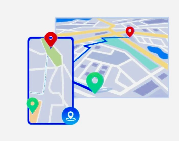 Overhead view of a smartphone displaying a map with a location pin, surrounded by a notebook and pen suggesting research, representing the process of looking up a phone number's location