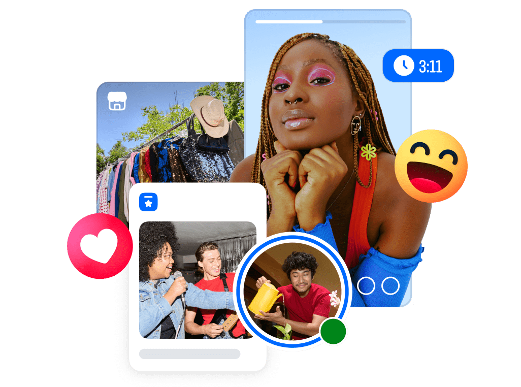 Smartphone displaying Facebook Story privacy settings screen with audience options visible (Public, Friends, Custom), representing the process of managing who can see a Facebook Story